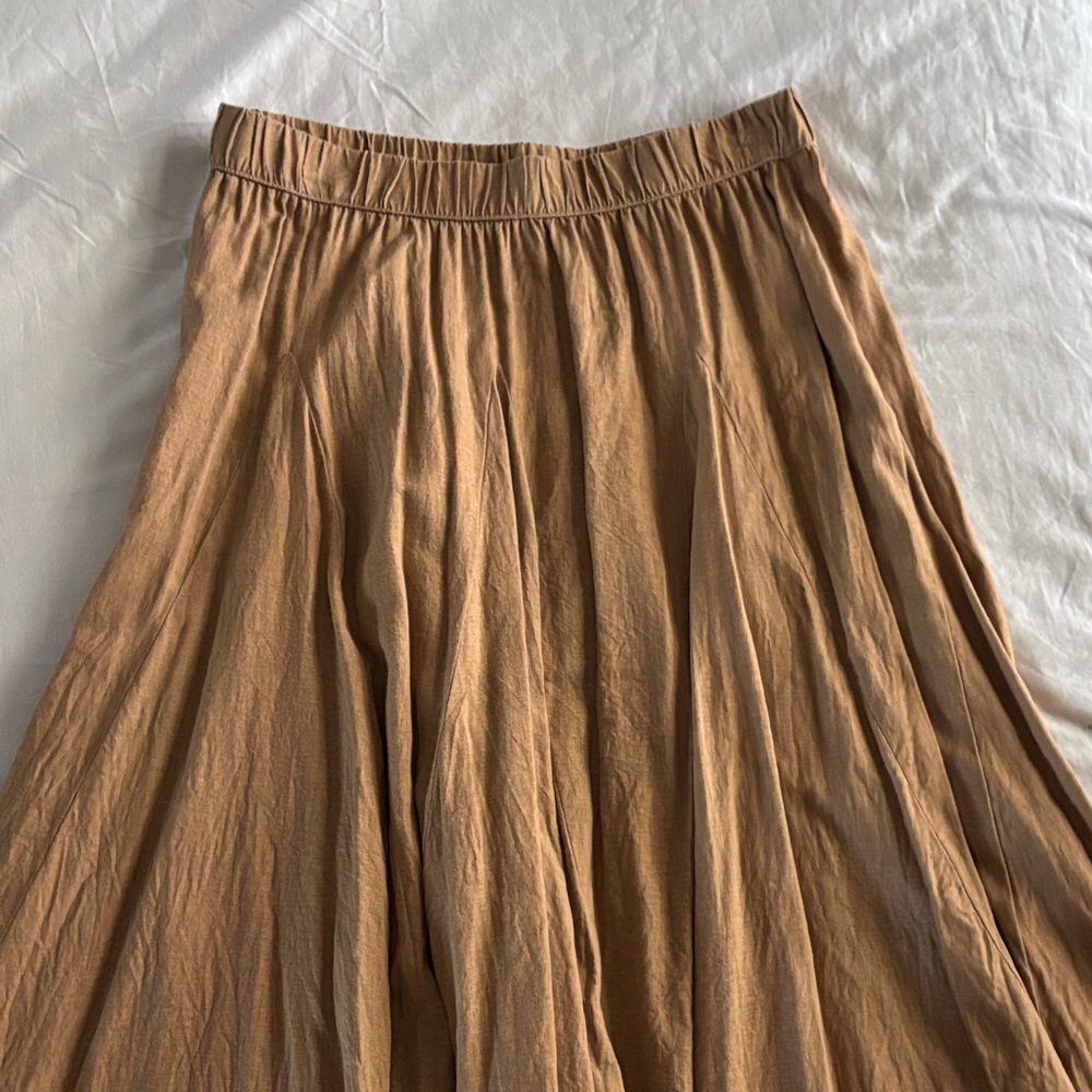 Universal Thread Camel/Tan Flowing A-Line Maxi Skirt